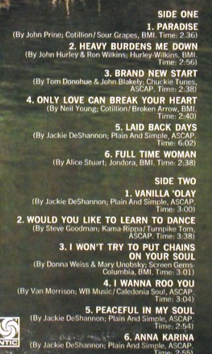 DeShannon,Jackie: Jackie, m-/vg+, Atlantic(SD 7231), US, co, 1972 - LP - V4014 - 7,50 Euro