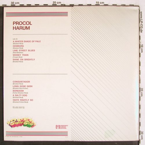 Procol Harum: Same, Foc, Booklet, Super Star(SU-1024), I, Ri,  - LP - V4115 - 5,00 Euro