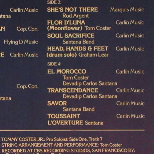 Santana: Moonflower,Foc, m /vg+, CBS (CBS 88 272), NL, 1977 Typ: 2LP Best.-Nr.: V4303 Preis: 9,00 Euro