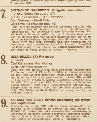 V.A.Sonora-Melodier som bedära: 40 Ar, 1932-1972, Foc, Sonora (6830 124), S Typ: LP Best.-Nr.: V4460 Preis: 7,50 Euro