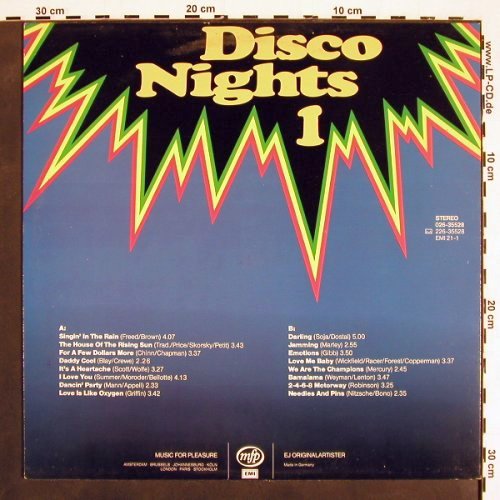 V.A.Disco Nights 1: Singin' in the rain.. Needles&Pins, MFP, vocal prod (026-35528), D Typ: LP Best.-Nr.: V4462 Preis: 5,00 Euro