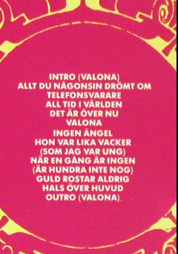 Kinde,Johan: Valona, WEA (9031-71737-1), D, 1990 Typ: LP Best.-Nr.: V4466 Preis: 9,00 Euro