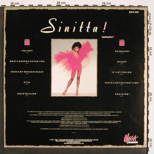 Sinitta: Same, Mega Records (MRLP 3051), D, 1987 Typ: LP Best.-Nr.: V4532 Preis: 7,50 Euro
