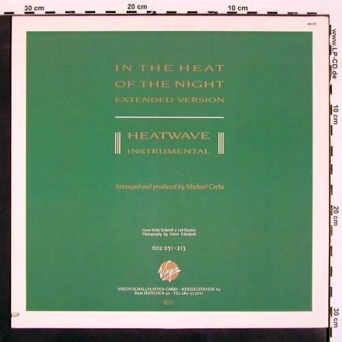 Sandra: In the Heat of the Night 7:32 +1, Virgin (602 051-213), D, 1985 Typ: 12" Best.-Nr.: V4543 Preis: 5,00 Euro