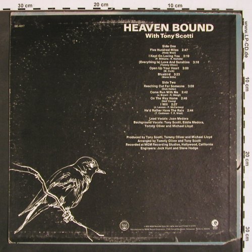 Heaven Bound: with Tony Scotti, m-/vg+, MGM (SE-4817), US, CO, 1972 Typ: LP Best.-Nr.: V4592 Preis: 5,00 Euro