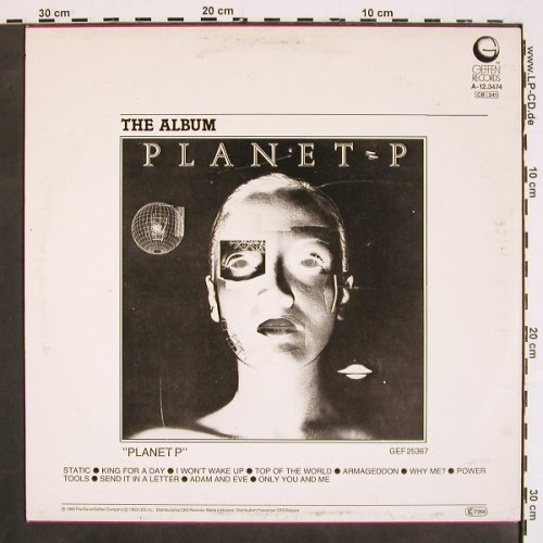 Planet-P: Why Me?danceRmx6:28/instr.-dub 5:22, Geffen (A-12.3474), D, 1983 Typ: 12" Best.-Nr.: V4629 Preis: 7,50 Euro
