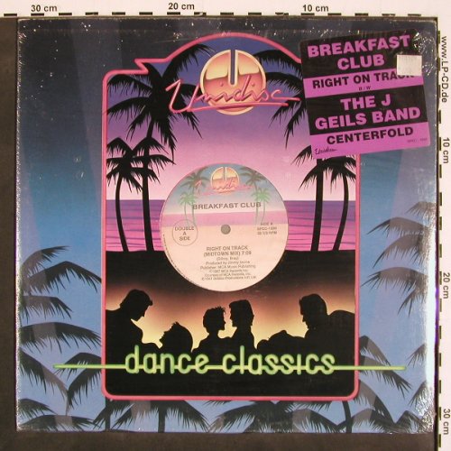 Breakfast Club / J.GeilsB.: Right on Track 7:09/Centerfold 3:26, Unidisc (SPEC-1530), CDN, 1987 Typ: 12" Best.-Nr.: V4640 Preis: 4,00 Euro