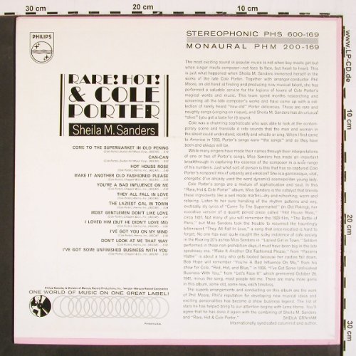 Sanders,Sheila M.: Rare! Hot! & Cole Porter, Philips (PHS 600-169), US, 1965 Typ: LP Best.-Nr.: V4669 Preis: 12,50 Euro