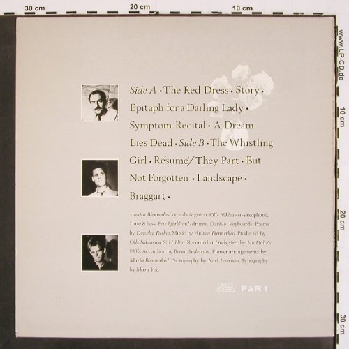 Light of Love - Annica Blennerhed: Poems By Dorothy Parker, Folk å Rock (FåR 1), S, 1985 Typ: LP Best.-Nr.: V4674 Preis: 12,50 Euro