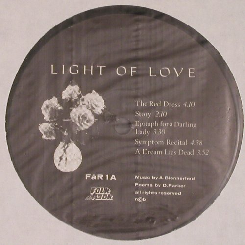 Light of Love - Annica Blennerhed: Poems By Dorothy Parker, Folk å Rock (FåR 1), S, 1985 Typ: LP Best.-Nr.: V4674 Preis: 12,50 Euro