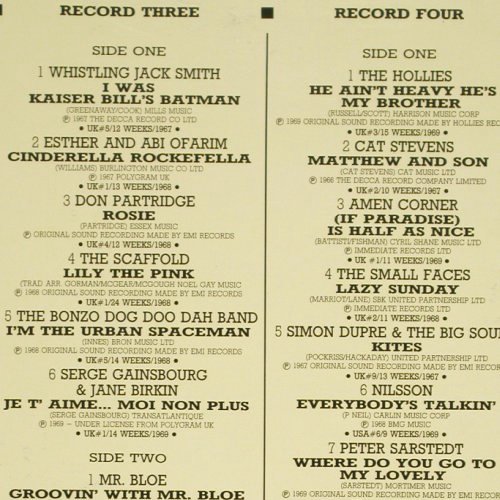 V.A.Our Generation: plus 40 More Hits from the Sixties, Telly Disc (Telly 39), US, Box, 1989 Typ: 4LP Best.-Nr.: V4749 Preis: 9,00 Euro