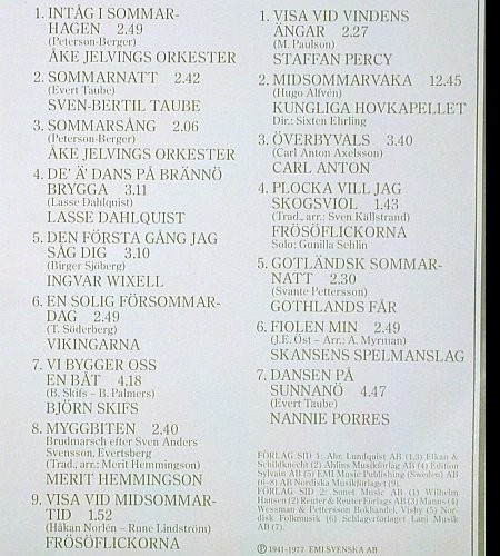 V.A.Bra Musik - Sommarskivan: Ake Jelvings... Nannie Porres, Bra Musik (BB 001), S, 1977 Typ: LP Best.-Nr.: V4890 Preis: 5,00 Euro