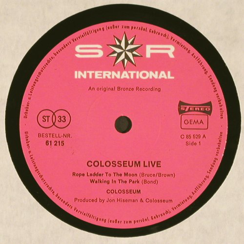 Colosseum: Live, Foc, S*R (C 85530 / 61214), D, 1971 Typ: 2LP Best.-Nr.: V4923 Preis: 17,50 Euro