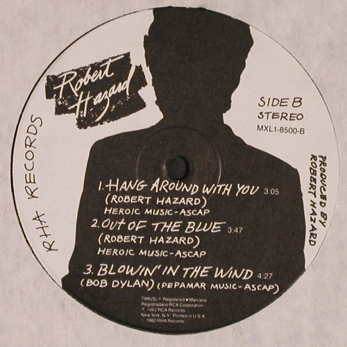 Hazard,Robert: Same, RHA Records, US,co, 1982 Typ: LP Best.-Nr.: V4934 Preis: 5,00 Euro