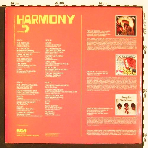 V.A.Harmony: Turtles, Kinks, April Wine,StatusQ., RCA Sp. Products (DPL2-1059), US, 1976 Typ: 2LP Best.-Nr.: V4966 Preis: 5,00 Euro