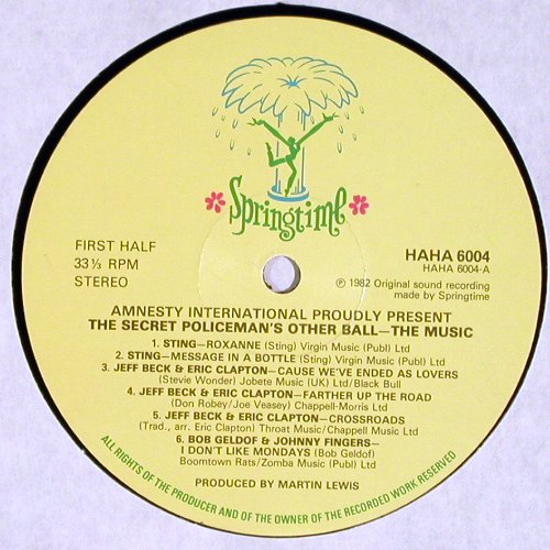 V.A.The Secret Policeman's: Other 1 Ball,Sting,Geldof,Clapton.., Springtime / ai(HaHa6004), UK, 1981 - LP - V4980 - 6,00 Euro