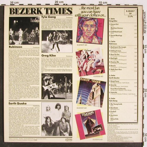 V.A.Bezerk Time: Live HH Audimax, Foc, Beserkley (6.28457 DP), D, 1978 Typ: 2LP Best.-Nr.: V5055 Preis: 9,00 Euro