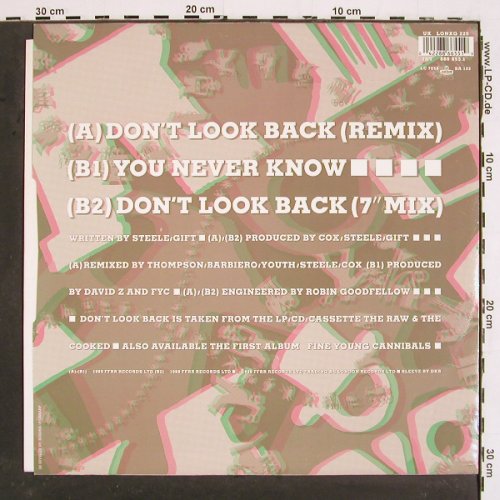 Fine Young Cannibals: Don't Look Back*2+1, 3-D Package, London (LONXG 220), UK,+Brille, 1989 Typ: 12" Best.-Nr.: V5081 Preis: 7,50 Euro