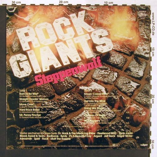 Steppenwolf: Rock Giants, Epic (54 457), NL, 1982 Typ: LP Best.-Nr.: V5374 Preis: 9,00 Euro