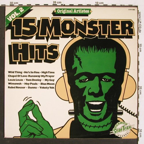 V.A.15 Monster Hits Vol.2: Dixie Cups... Chiffons, 15 Tr., Pickwick(SHM 986), UK,  - LP - V5375 - 5,00 Euro