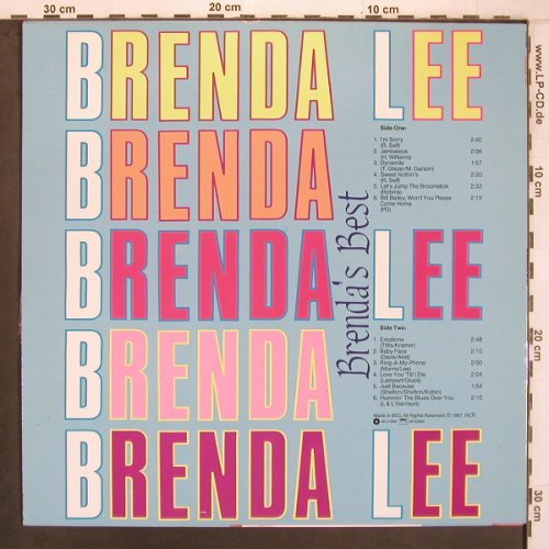 Lee,Brenda: Brenda's Best, All Round (AR 31084), EEC, 1987 Typ: LP Best.-Nr.: V5392 Preis: 6,00 Euro