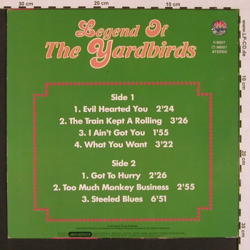 Yardbirds: Legend Of, Vol.1, Babylon(F 80 017), D, 1982 - LP - V5394 - 7,50 Euro