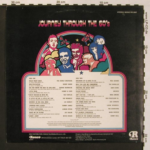 V.A.Journey Through the 60's: Everly Brothers.. Kenny Ball, Ronco(RR 2007), UK, 22Tr., 1974 - LP - V5444 - 5,00 Euro