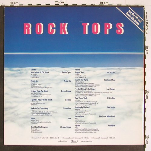 V.A.Rock Tops: Bonnie Tyler...Foreigner, 14 Tr., K-tel (TG 1451), D, 1983 Typ: LP Best.-Nr.: V5504 Preis: 5,00 Euro