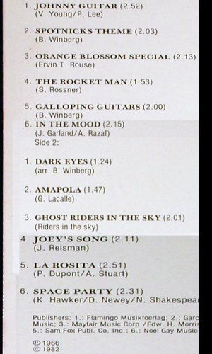 Spotnicks: Music For The Millions (1966), Polydor (2482 584), NL, 1982 Typ: LP Best.-Nr.: V5538 Preis: 6,00 Euro
