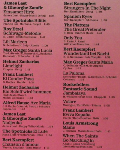 V.A.Tanzen und Träumen: Last/Zamfir.. Luis Armstrong, 24Tr., Karussell(2873 037), D,  - LP - V5572 - 5,00 Euro