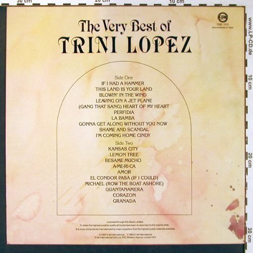 Lopez,Trini: Very Best Of - 20 Great Tracks, ERA (ONE 1210), UK, 1983 Typ: LP Best.-Nr.: V5689 Preis: 7,50 Euro
