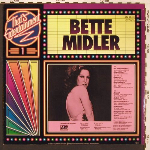 Midler,Bette: That's Entertainment 1, Atlantic(40 453), D, co, 1977 - LP - V5690 - 7,50 Euro