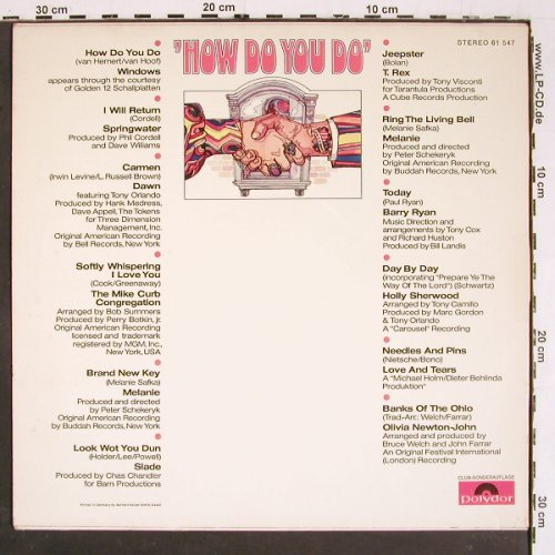 V.A.How Do You Do: Windows, T.Tex, Slade, Dawn..., Polydor(61547), D, 1972 - LP - V5721 - 4,00 Euro