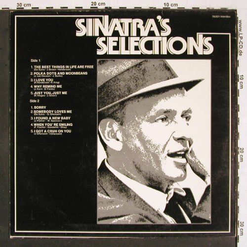 Sinatra,Frank: Sinatra's Selections, m-/vg+, Interdisc(76.001), D, 1976 - LP - V5753 - 6,00 Euro