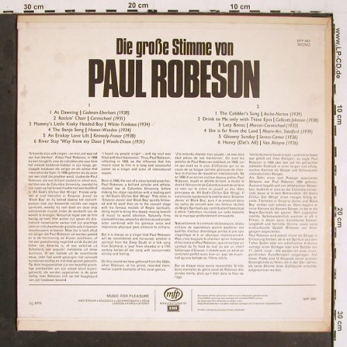 Robeson,Paul: Die großen Stimme von (1931-39), MFP(5001), NL, Mono,  - LP - V5821 - 6,00 Euro