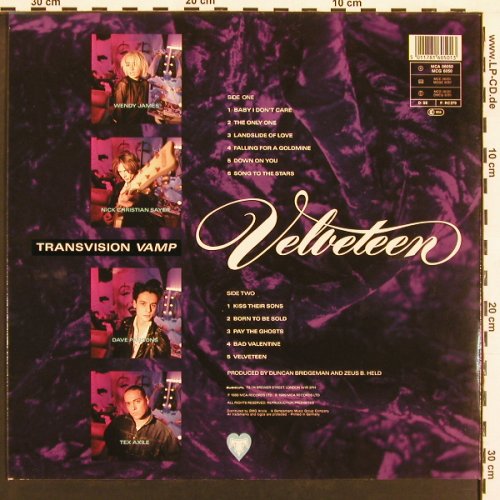 Transvision Vamp: Velveteen, MCA(256 618-1), D, 1989 - LP - V5836 - 6,00 Euro