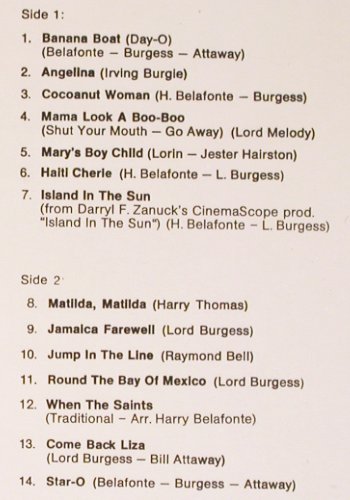 Belafonte,Harry: Golden Records, RCA Club Ed. (27 502-4), D Typ: LP Best.-Nr.: V5851 Preis: 6,00 Euro.