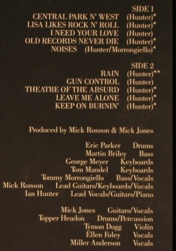 Hunter,Ian: Short Back n'Sides, Chrysalis (203 941-320), D, 1981 Typ: LP Best.-Nr.: V5975 Preis: 6,00 Euro