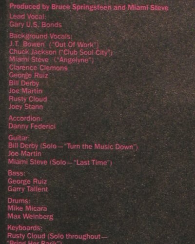 Gary U.S.Bonds: On the Line, prod. B.Springsteen, EMI (1A 064-400099), D, 1982 Typ: LP Best.-Nr.: V5994 Preis: 7,50 Euro