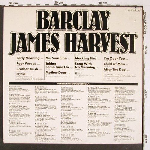 Barclay James Harvest: Early Morning Onwards (1972), Emidisc &sol; Crystal (048 CRY 50 798), D Typ: LP Best.-Nr.: V6010 Preis: 7,50 Euro.