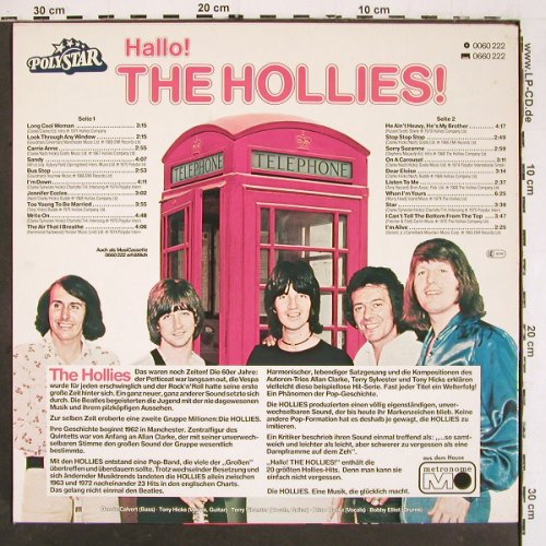 Hollies: Hallo! 20 Größten Hits, Polystar (0060 222), D Typ: LP Best.-Nr.: V6017 Preis: 6,00 Euro