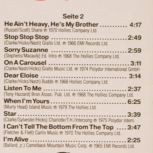 Hollies: Hallo! 20 Größten Hits, Polystar (0060 222), D Typ: LP Best.-Nr.: V6017 Preis: 6,00 Euro