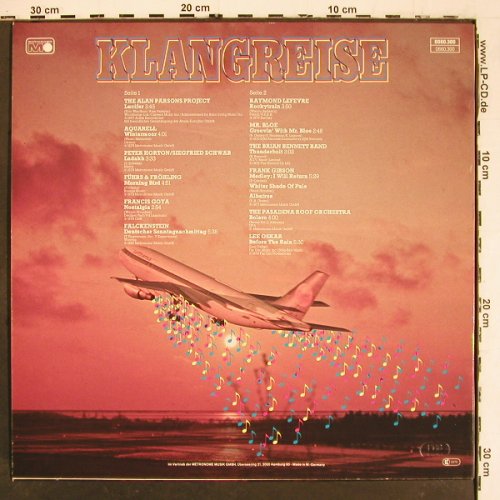 V.A.Klangreise: Alan Parson, Aquarell... Lee Oscar, Metronome (0060.300), D, 1976 Typ: LP Best.-Nr.: V6020 Preis: 5,00 Euro.