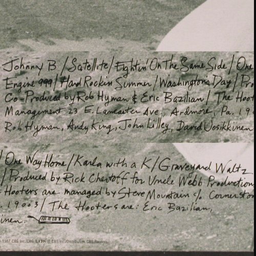 Hooters: One Way Home, CBS (CBS 450851), NL, 1987 Typ: LP Best.-Nr.: V6471 Preis: 6,00 Euro.