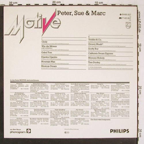 Peter,Sue & Marc: Motive, Philips (6449 057), D Typ: LP Best.-Nr.: V6475 Preis: 5,00 Euro.