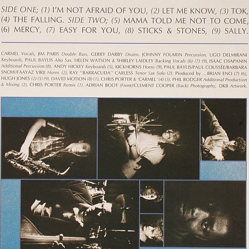 Carmel: The Falling, Metronome (828 014-1), D, 1986 Typ: LP Best.-Nr.: V6498 Preis: 5,00 Euro.