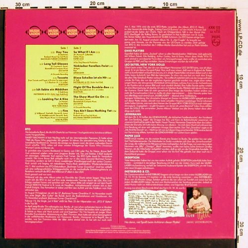 V.A.Musikladen: BTO, Leo Sayer,Ekseption wh.Muster, Philips (6300 132), D,12Tr.Foc Typ: LP Best.-Nr.: V6502 Preis: 5,00 Euro.