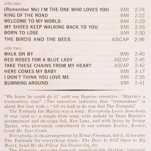 Martin,Dean: I'm The One Who Loves You, Reprise (RS 6170), D, m / vg+ Typ: LP Best.-Nr.: V6520 Preis: 9,00 Euro.