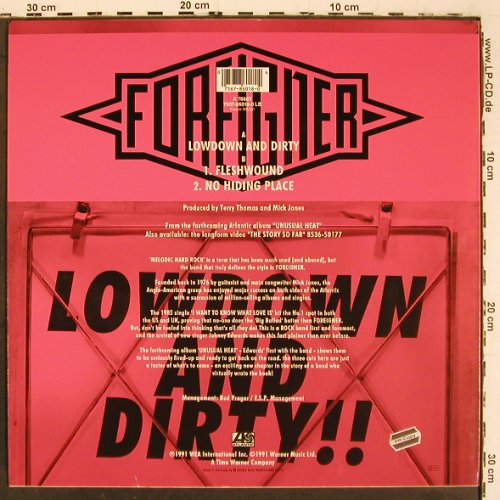 Foreigner: Lowdown And Dirty +2, Atlantic (7567-86018-0), D, 1991 Typ: 12" Best.-Nr.: V6564 Preis: 5,00 Euro.