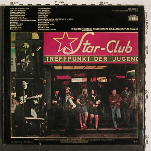 Beatles: Live At Star Club Hamburg 1962, Foc, Bellaphon (BLS 5560), D, 1977 Typ: 2LP Best.-Nr.: V6648 Preis: 20,00 Euro.